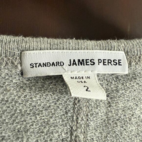 Standard JAMES PERSE | Heather Gray French Terry Sweatshirt Dress Size 2 Medium - Picture 4 of 5